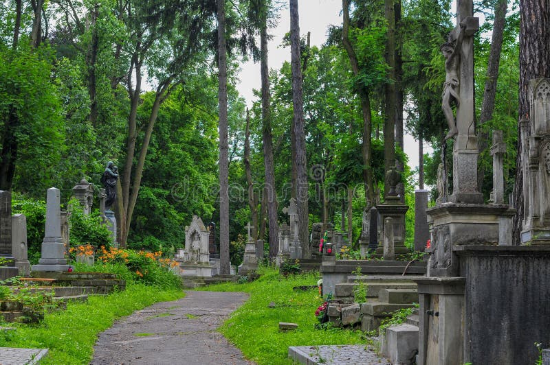 Cimetière de Lychakiv - Lviv, Ukraine photo libre de droits Cimetière de Lychakiv - Lviv, Ukraine photo libre de droits