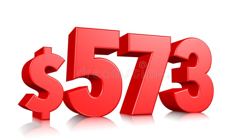 573$ cinco cem setenta símbolo de três preços número vermelho 3d do texto para render com sinal de dólar no fundo branco ilustração royalty free 573$ cinco cem setenta símbolo de três preços número vermelho 3d do texto para render com sinal de dólar no fundo branco ilustração royalty free