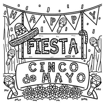 Fiesta Coloring Page Stock Illustrations – 284 Fiesta Coloring Page