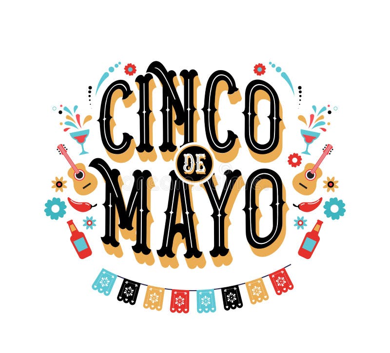 Cinco de Mayo - 5 mai, vacances fédérales au Mexique Conception de bannière et d'affiche de fiesta avec des drapeaux illustration de vecteur Cinco de Mayo - 5 mai, vacances fédérales au Mexique Conception de bannière et d'affiche de fiesta avec des drapeaux illustration de vecteur