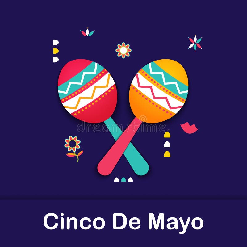 Cinco de Mayo Meksyka?ski ?wi?teczny sztandar Plakat Meksyk symbolu marakasy Cinco de Mayo papieru sieci rżnięta karta royalty ilustracja Cinco de Mayo Meksyka?ski ?wi?teczny sztandar Plakat Meksyk symbolu marakasy Cinco de Mayo papieru sieci rżnięta karta royalty ilustracja