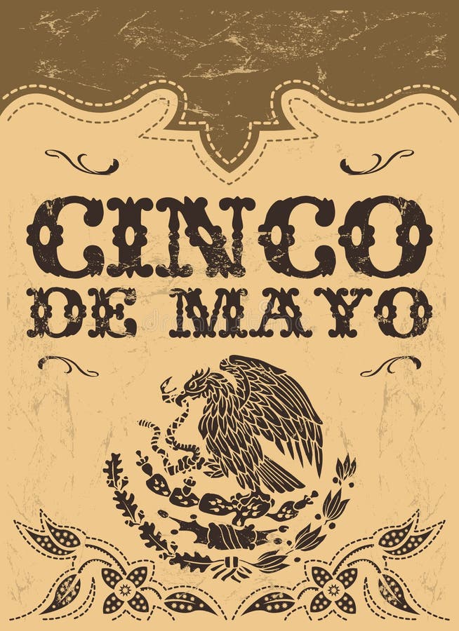 Cinco de mayo mexickej dovolenku vektor plagát šablónu karty grunge účinky môžu byť ľahko odstránená.