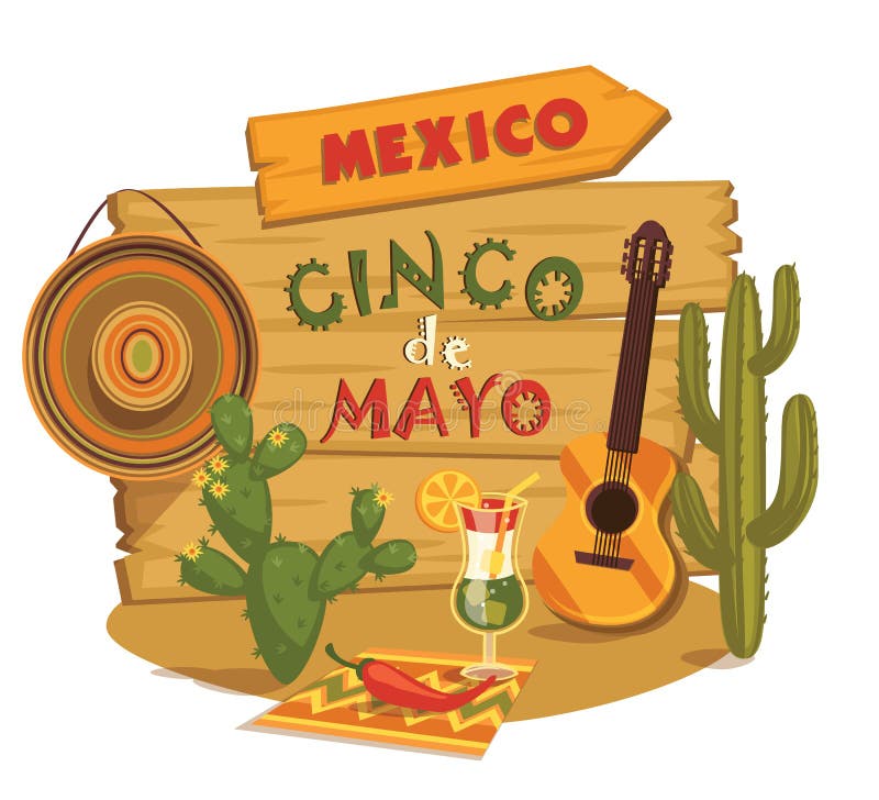 cinco de mayo также вектор иллюстрации притяжки corel иллюстрация штока cinco de mayo также вектор иллюстрации притяжки corel иллюстрация штока