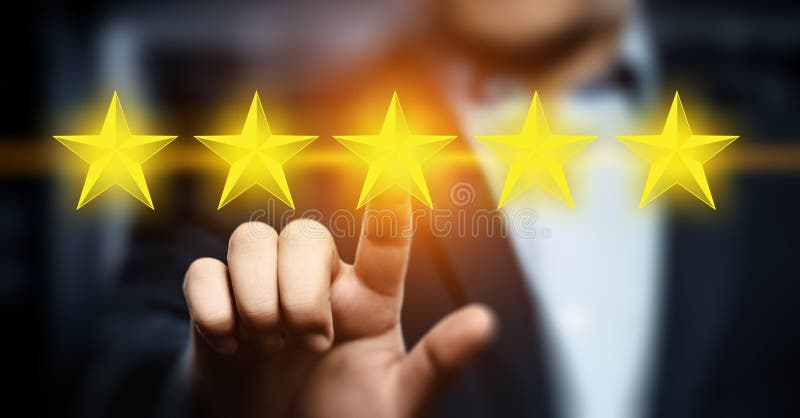 5 cinco estrelas que avaliam conceito do mercado do Internet da empresa de serviços da revisão de qualidade o melhor
