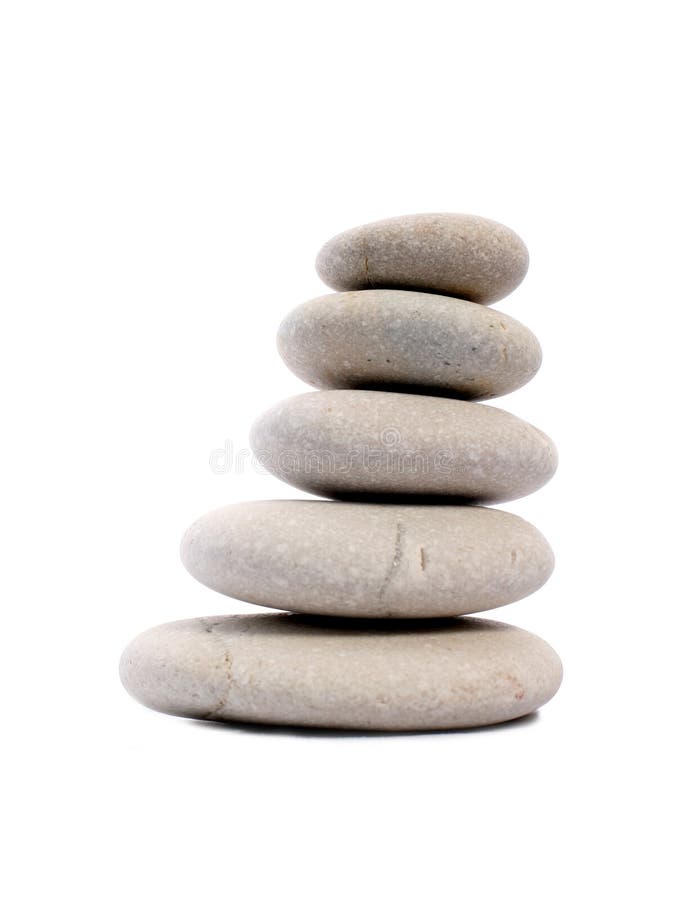 Cinco pedras do zen foto de stock Cinco pedras do zen foto de stock