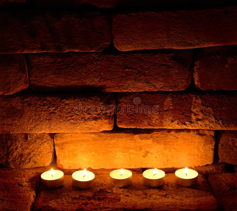 Cinco velas do chá imagens de stock Cinco velas do chá imagens de stock