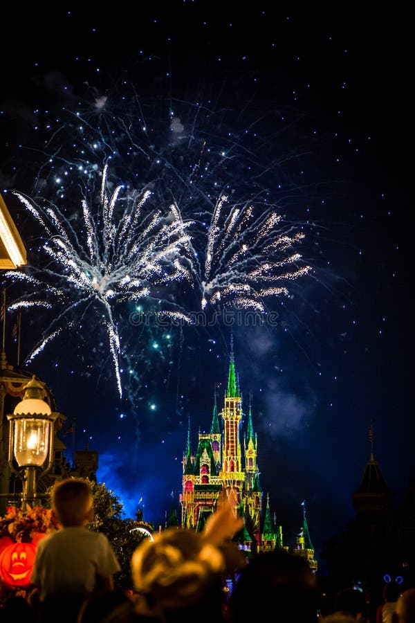 Download Cinderella Castle Fireworks And Lights Editorial Photo ...