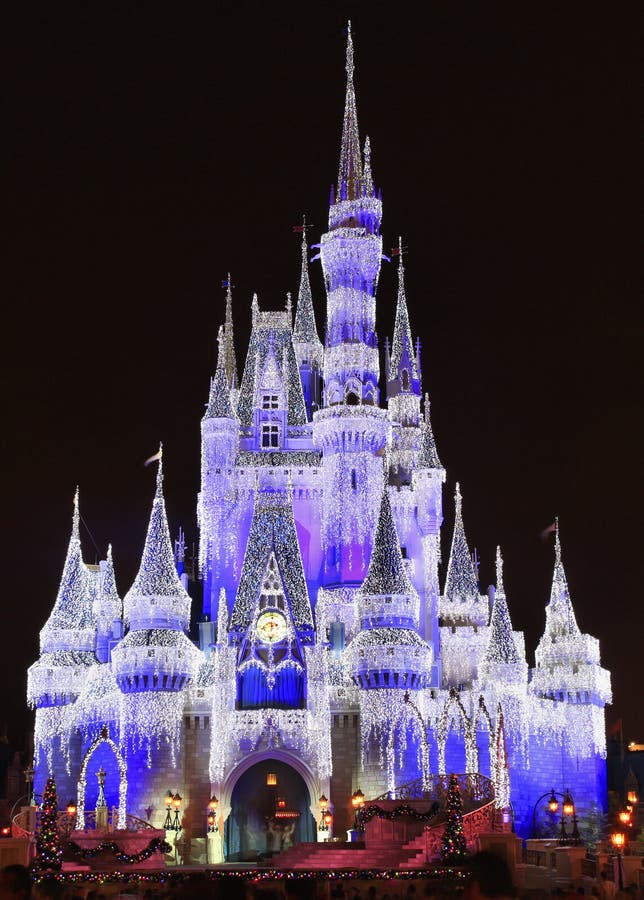 Cinderella Castle illuminated at night, Magic Kingdom, Disney