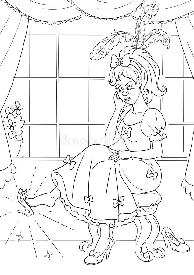 Cinderella stepsisters coloring pages