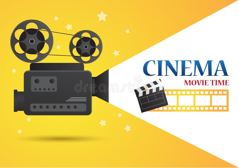 Cinema background or banner. Movie flyer royalty free illustration Cinema background or banner. Movie flyer royalty free illustration