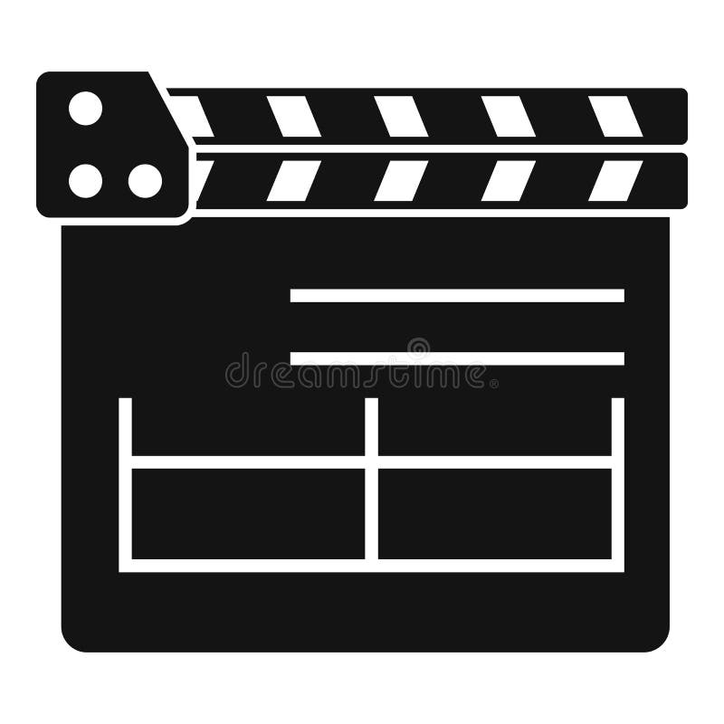 Film clapper icon simple style Royalty Free Vector Image