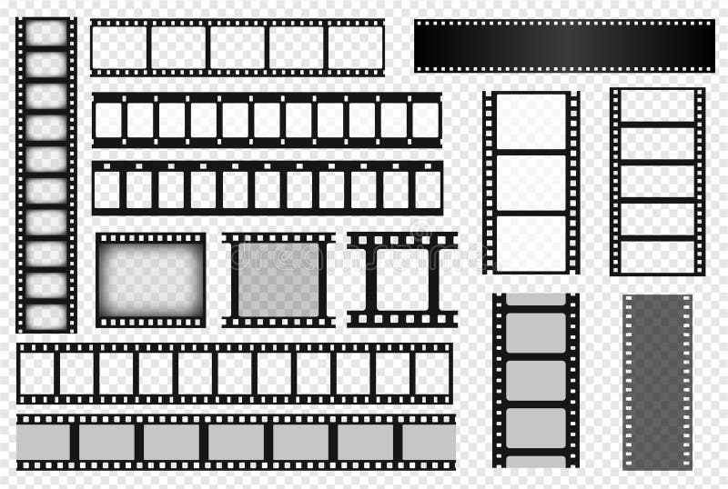 Cinema Film Strips, Old Movie Reel Frame, Filmstrip Roll. Vintage Photo or  Video Camera Tape Template, Blank Negative Stock Vector - Illustration of  photograph, movie: 233994966
