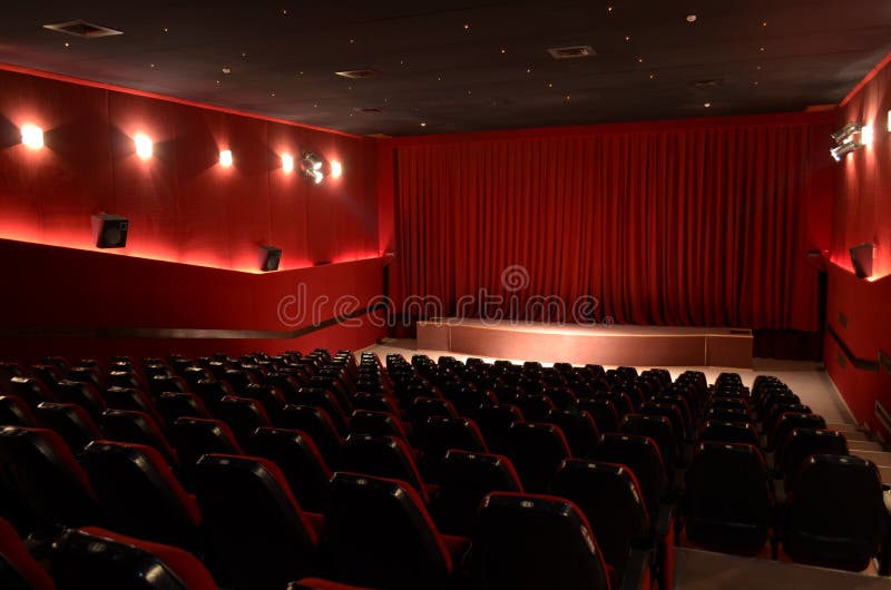 In a cinema hall stock photo. Image of screen, armchair 27443998
