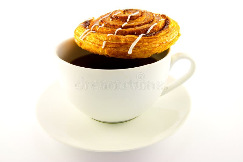 Cinnamon Bun and Cup of Tea