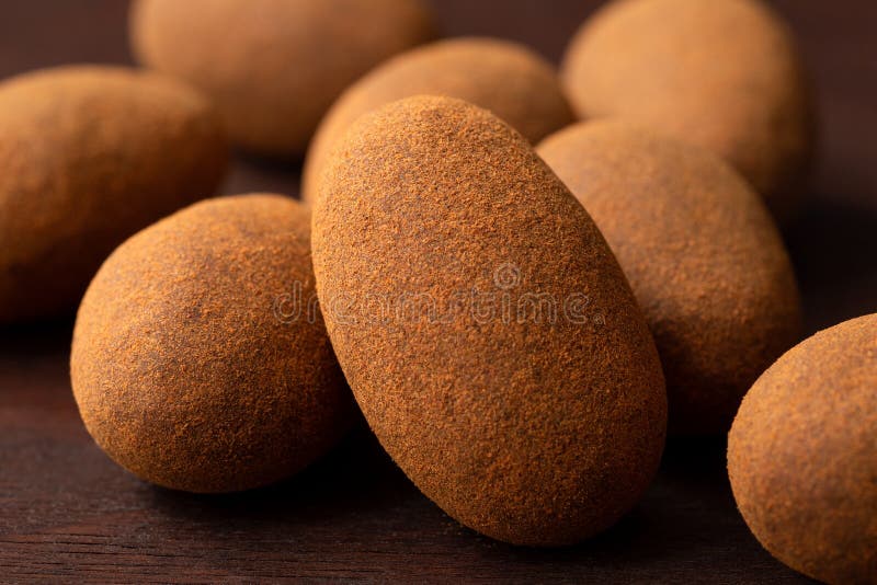 Cinnamon and Chocolate Coated Almonds Stock Image Image of truffle
