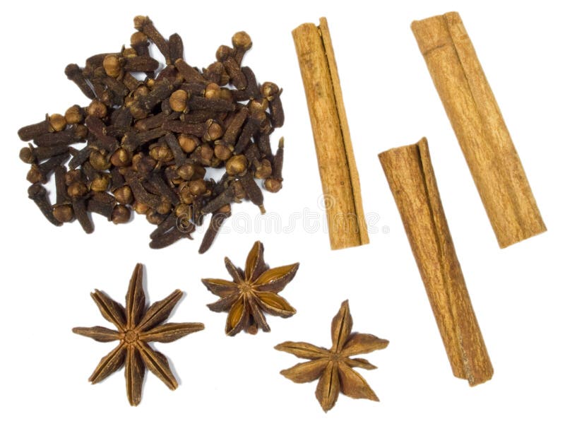 Cinnamon and clove stock photo. Image of eating, isolated 36024176