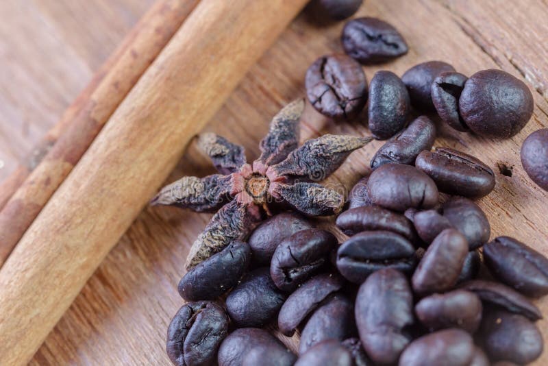 Cinnamon with coffee beans stock photo. Image of cinnamon 53299726