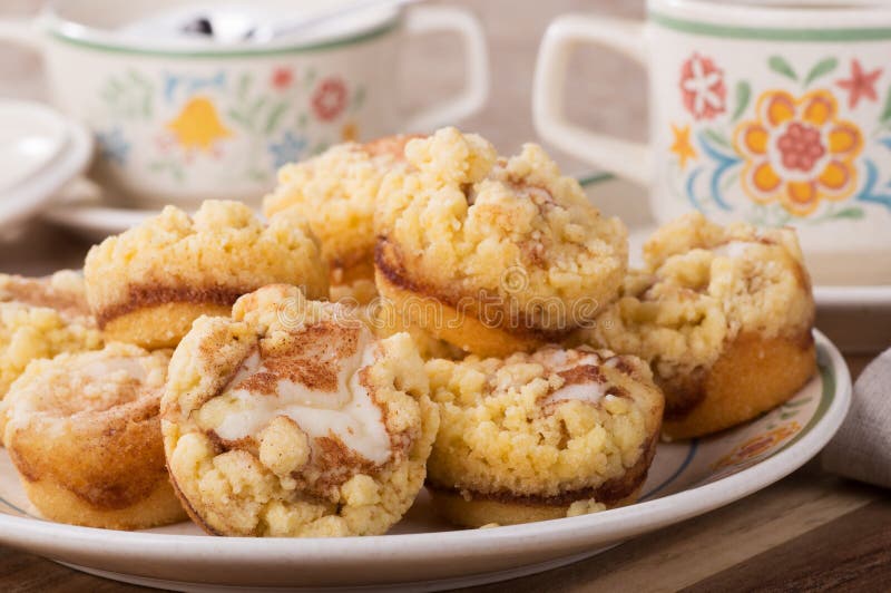 Cinnamon Cream Cheese Coffee Cake Stock Photo Image of fresh, golden