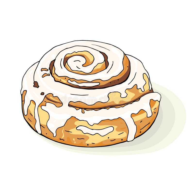 Cinnamon roll drawing.