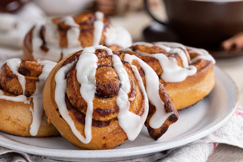 Cinnamon Rolls on a Plate