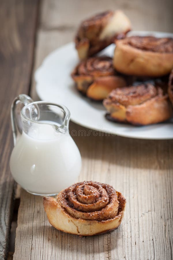 Cinnamon rolls royalty free stock images