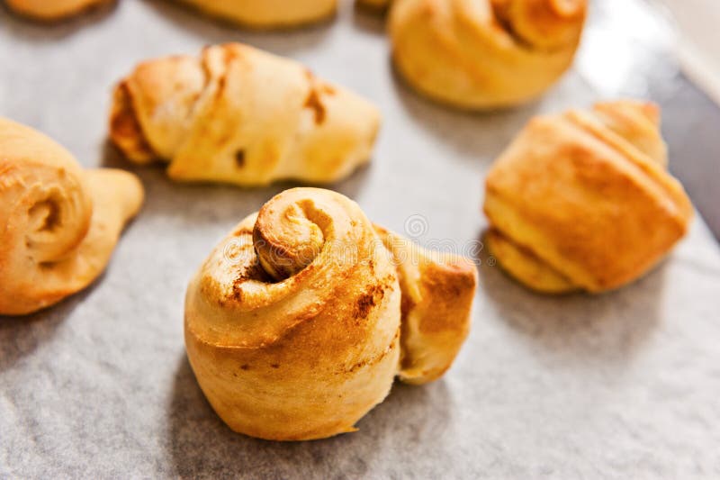 Cinnamon scrolls stock photo. Image of oven, kitchen 28038740
