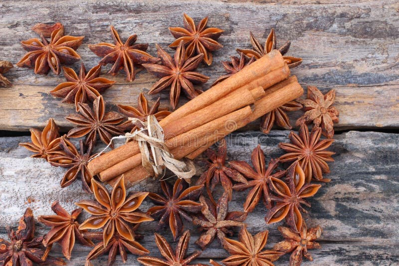 Cinnamon and star anise stock photo. Image of cinnamon 36347802