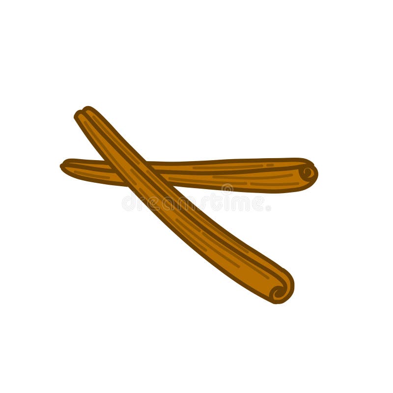 Cinnamon stick doodle icon, vector illustration royalty free illustration