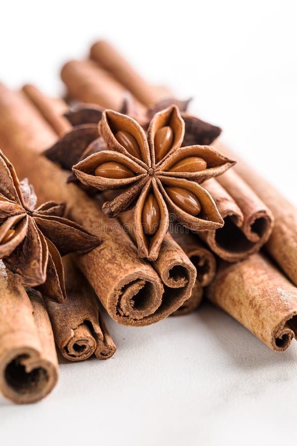 Cinnamon Sticks and Anise Stars. Stock Image Image of star, aniseed