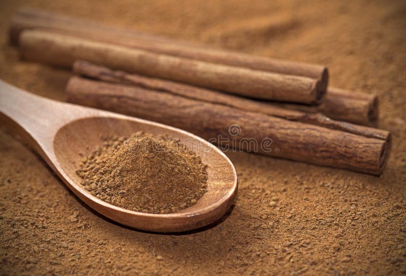 Cinnamon sticks and Powder stock image. Image of healthy 41996923