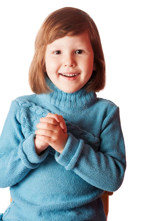 Cinq années heureuses de portrait de fille photos stock