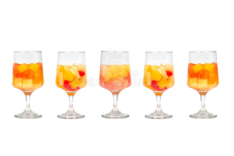 Cinque cocktail di frutta Assorted fotografia stock Cinque cocktail di frutta Assorted fotografia stock