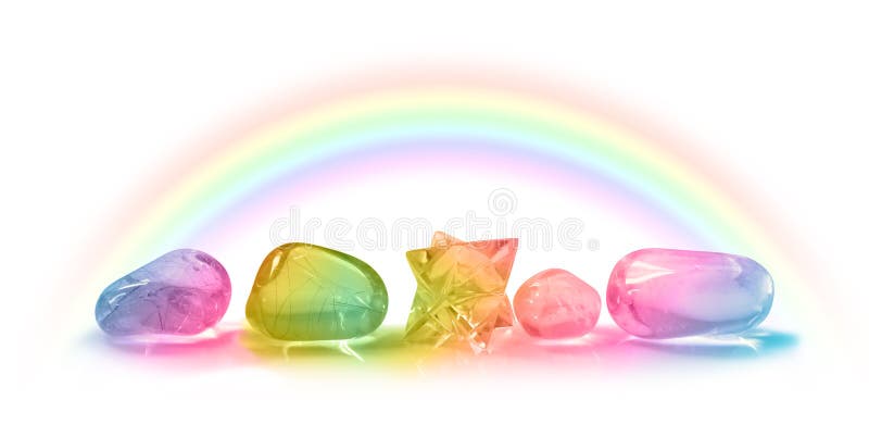 Cinque cristalli curativi del bello arcobaleno
