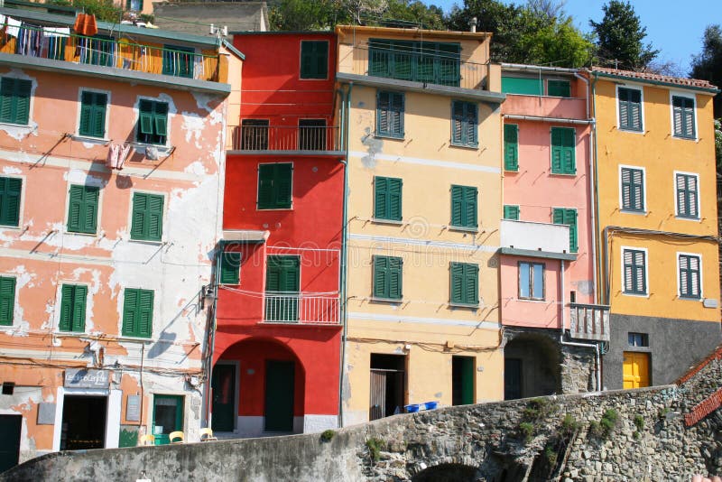 cinque意大利地区riomaggiore terre村庄 免版税库存图片 cinque意大利地区riomaggiore terre村庄 免版税库存图片