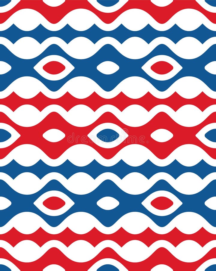 Cinquième modèle sans couture vertical bleu rouge abstrait de forme de vague d'Etpa illustration stock Cinquième modèle sans couture vertical bleu rouge abstrait de forme de vague d'Etpa illustration stock