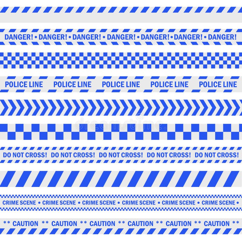 Cinta azul de la policía stock de ilustración Cinta azul de la policía stock de ilustración