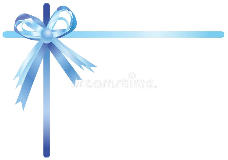 Blue ribbon isolated on a white background. Vector illustration. Blue ribbon isolated on a white background. Vector illustration.
