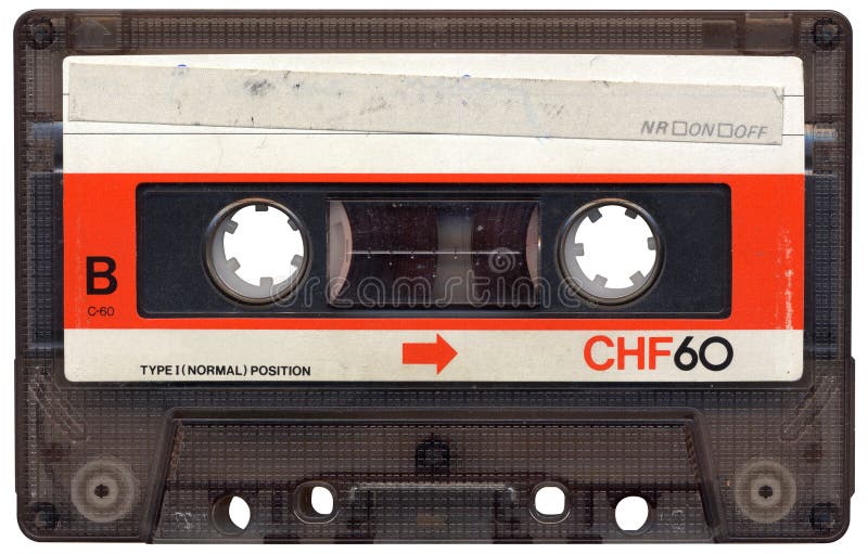 Cinta de cassette en blanco retra