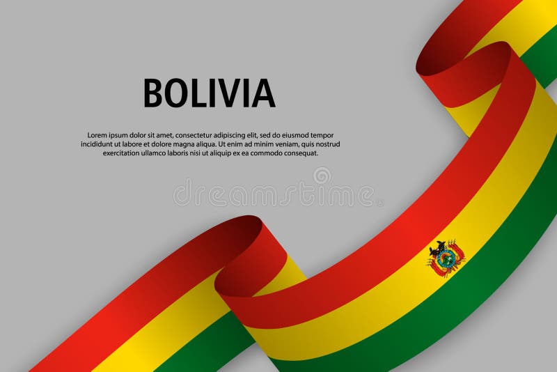 Cinta que agita con la bandera de Bolivia, ilustración del vector Cinta que agita con la bandera de Bolivia, ilustración del vector
