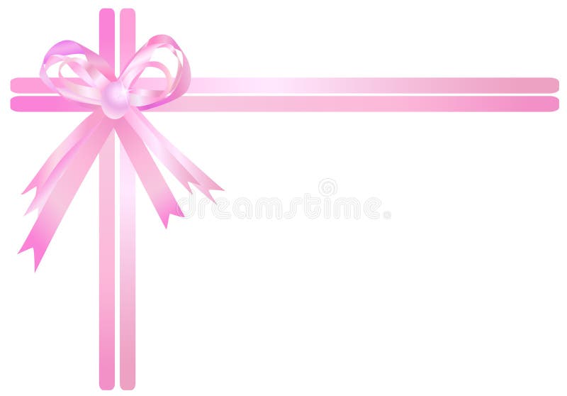 Pink ribbon isolated on a white background. Vector illustration. Pink ribbon isolated on a white background. Vector illustration.