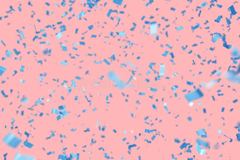 Cintas azul pálido sobre fondo rosado 3d representación. stock de ilustración