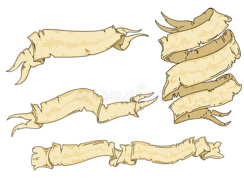 Cintas viejas coloreadas stock de ilustración Cintas viejas coloreadas stock de ilustración