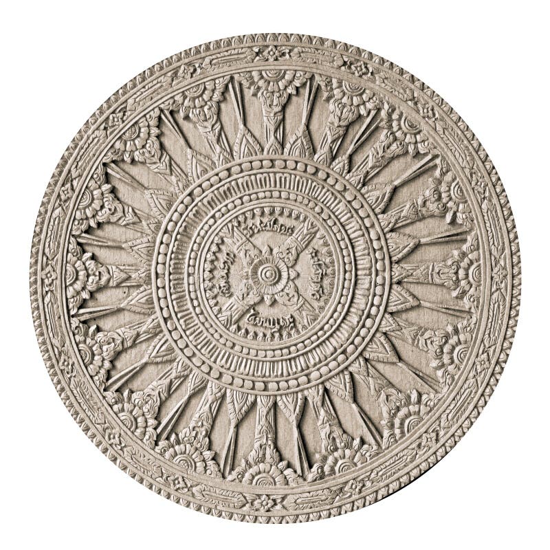 Escultura em Madeira Redonda imagens de stock