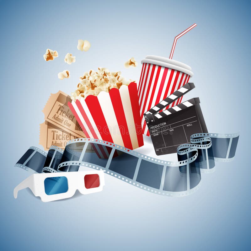 Cinéma 3D illustration de vecteur Cinéma 3D illustration de vecteur