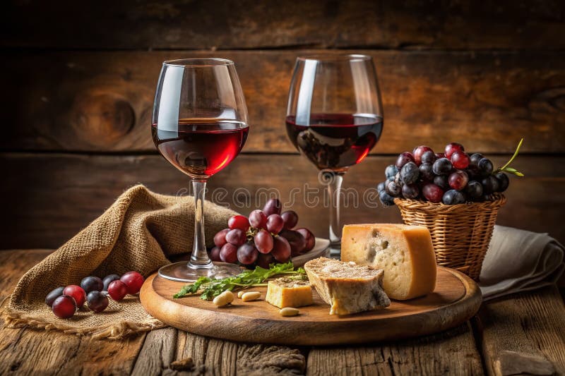 Cină Exquisită cu Degustare de Vinuri – O aranjare a mesei gourmet pentru o experiență culinară de neuitat stock illustration