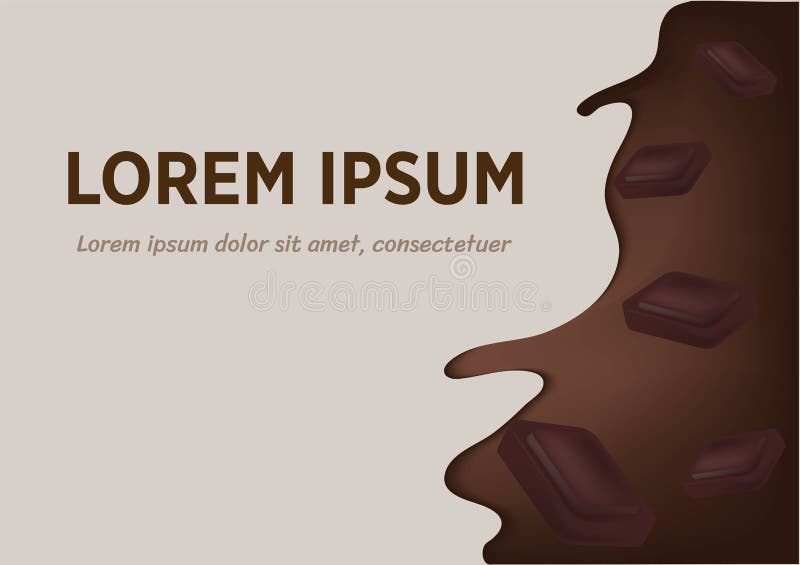Cioccolato scorrente o cacao della spruzzata realistica con i pezzi del cioccolato Elementi di disegno di vettore illustrazione di stock Cioccolato scorrente o cacao della spruzzata realistica con i pezzi del cioccolato Elementi di disegno di vettore illustrazione di stock