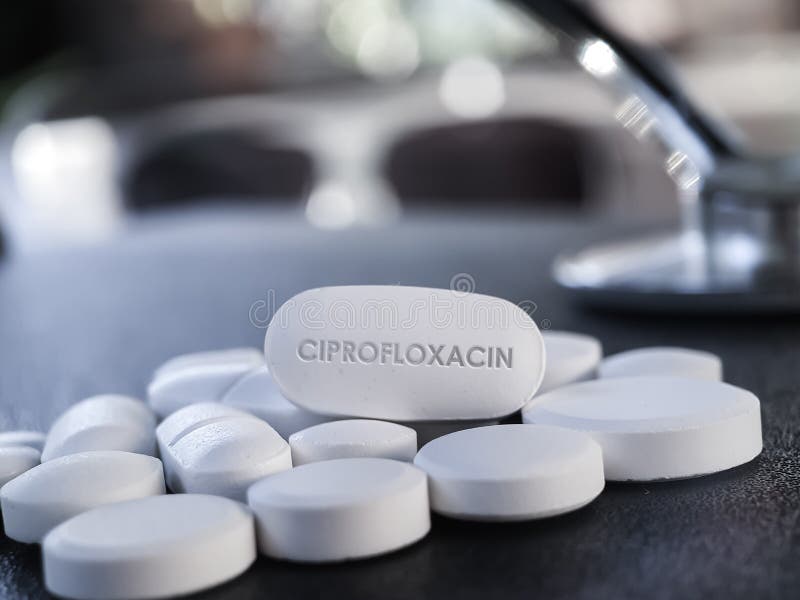 Ciprofloxacina farmaci antiobiotici di pillole di colore bianco generico