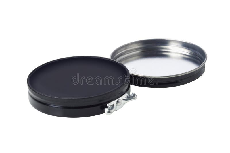 Cirage noir pour chaussures photos libres de droits