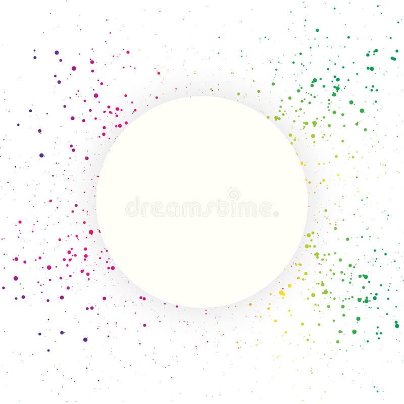 Circle banner frame abstract background, liquid splash art dots royalty free illustration Circle banner frame abstract background, liquid splash art dots royalty free illustration
