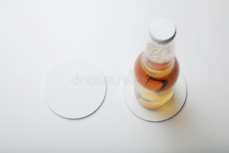 Download Circle Beer Coaster. Round Mat Mockup For Design Stock Image - Image of circle, background ...